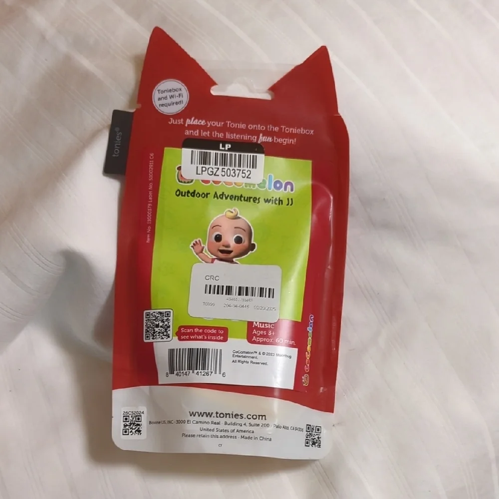 NEW Tonies CoComelon: Outdoor Adventures with JJ figure Factory Sealed 58 minute